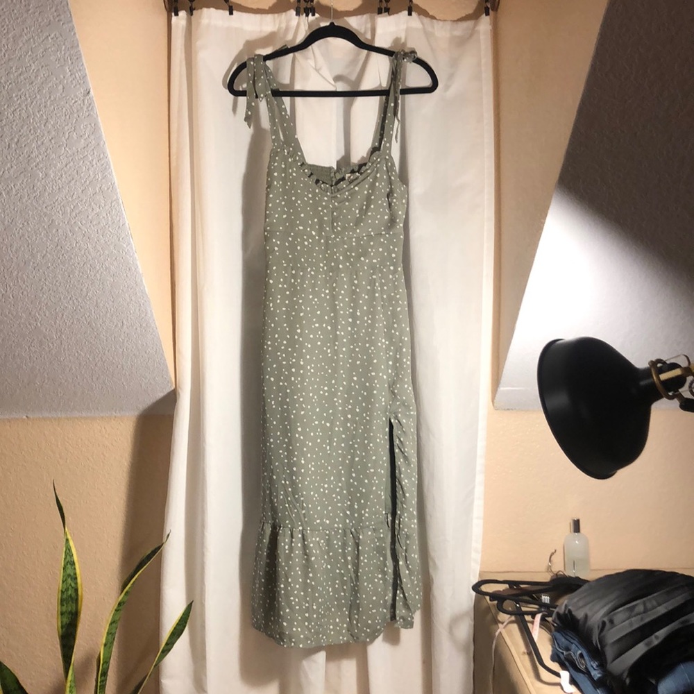 Abercrombie Tie-Strap Midi Dress